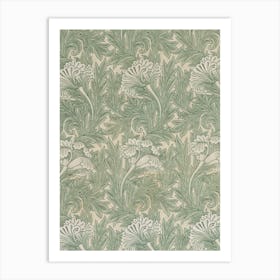  Tulip Design On Cotton, William Morris Art Print