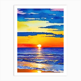 Sunset On The Beach 2 Art Print