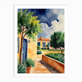 Watercolor Of A House Art Print