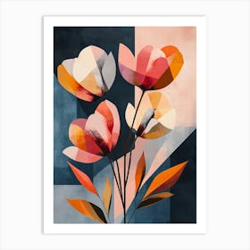 Abstract Flowers 19 Art Print