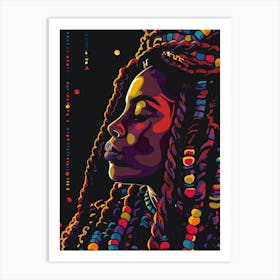 Afro Haired Woman 2 Art Print