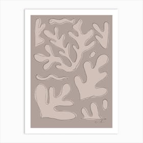 Beige Seaweed Art Print