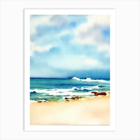 Coogee Beach, Australia Watercolour Art Print