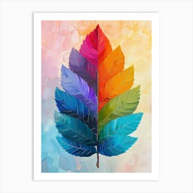 Rainbow Leaf 3 Art Print