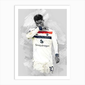 Marcus Rashford Drawing Art Print