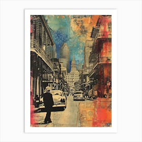 Retro New Orleans Collage 3 Art Print