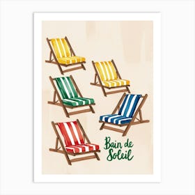 Beach Chairs 2 Art Print