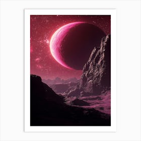 Space Moon Art Print