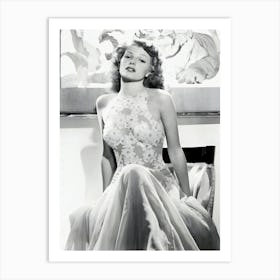 American Actress Rita Hayworth Art Print