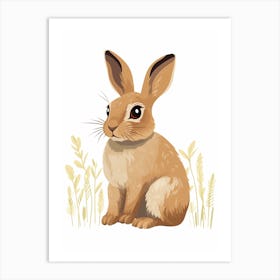 Baby Animal Illustration  Hare 1 Art Print