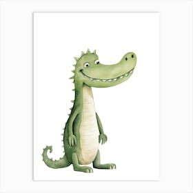 Alligator Cartoon Art Print