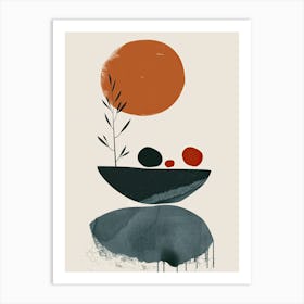 Radiant Verses In Atomic Echoes Mid Century Style Art Print