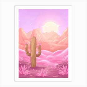 Cactus In The Desert 8 Art Print