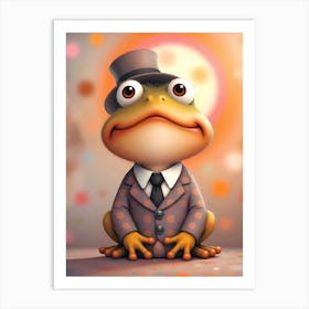 Frog Baron Croakley McJumps-a-Lot Art Print