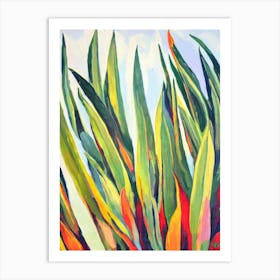 Snake Plant Impressionist Painting Art Print