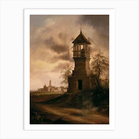 Tower At Dusk Art Print