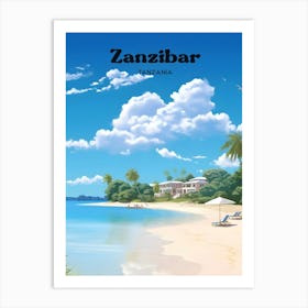 Zanzibar Tanzania Beach Travel Art Art Print