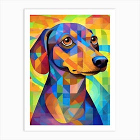 Dachshund dog print 2 1 Art Print