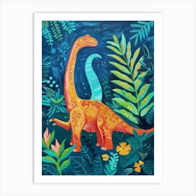 Tropical Dinosaur Painting 2 Art Print