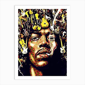 Jimi Hendrix 3 Art Print