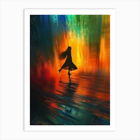 Girl In A Rainbow Art Print