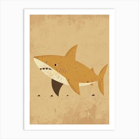 Mustard Shark Illustration Art Print