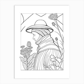Beekeeper William Morris Style Art Print