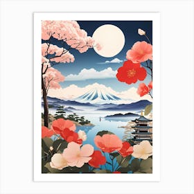 Japanese Flower Painting Art Print