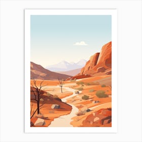 Larapinta Trail Australia 2 Hiking Trail Landscape Art Print