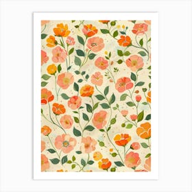 Floral Pattern 22 Art Print