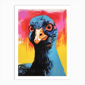 Andy Warhol Style Bird Coot 1 Art Print