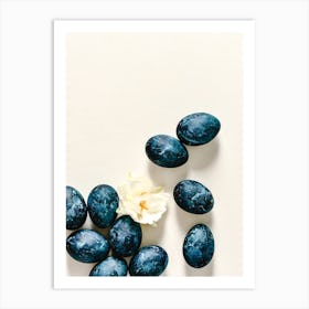 Blue Easter Eggs 3 Art Print