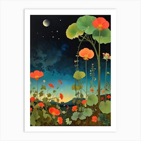 Night In The Garden 1 Art Print