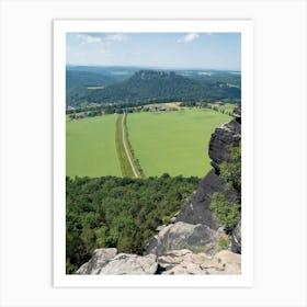 View from the Lilienstein towards Königstein Fortress Art Print