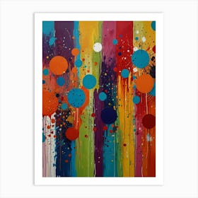 Colorful Splatters Art Print