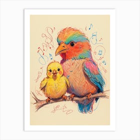 Colorful Birds 2 Art Print