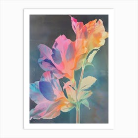 Iridescent Flower Coral Bells Art Print