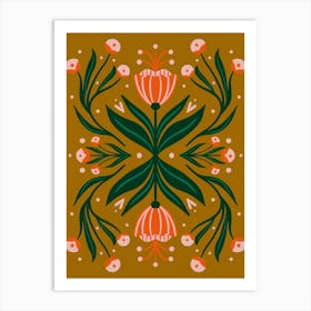 Symmetry Flowers Affiche