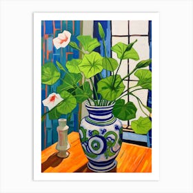 Flowers In A Vase Still Life Painting Morning Glory 3 Art Print