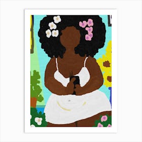 afro flora Art Print