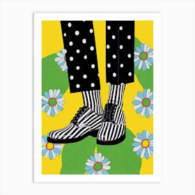 Sneaker Petal Power: Floral Footwear Art Art Print