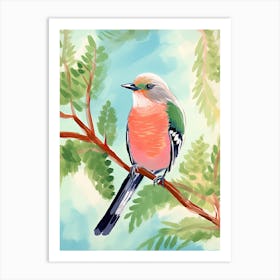 Bird Perched On A Branch Art Print