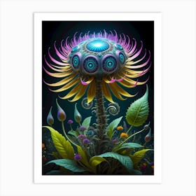 Psychedelic Flower 3 Art Print