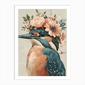 Bird With A Flower Crown Art Print