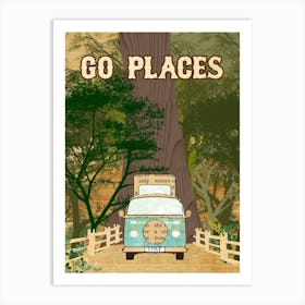 Go Places Art Print