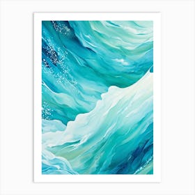 Abstract Rendition Of A Summer Day On A Tropical Glacier Brushed By The Wind With Maritime Patterns Art Print