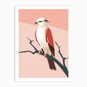 Minimalist Crested Caracara 2 Illustration Art Print