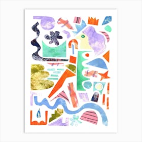 Summer Collage Art Print