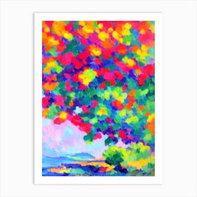 Paradise Tree tree Abstract Block Colour Art Print