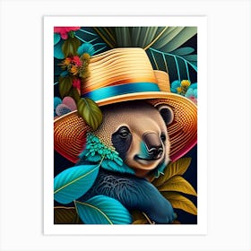 Koalawithhatinfoliage Art Print